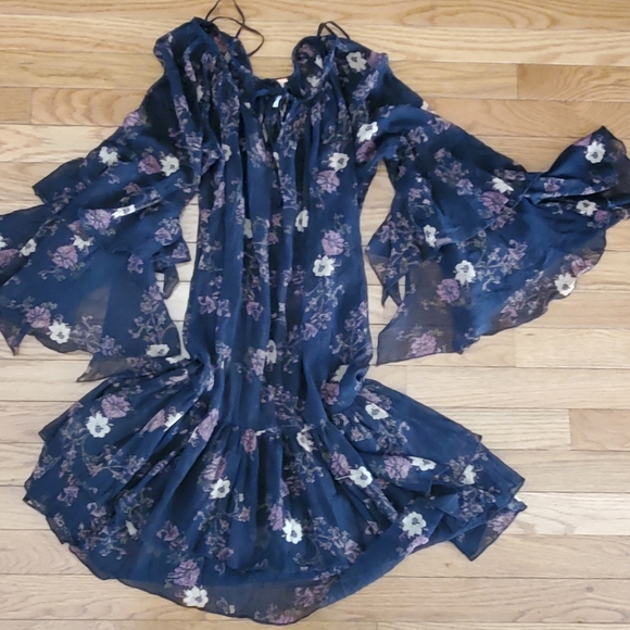 Free People Sheer Floral Dress - Picture 6 of 13